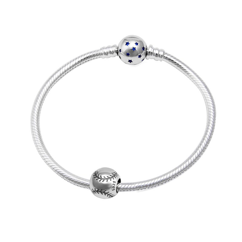 SOUKISS Love Ball Sports Charms 925 Sterling Silver Baseball Volleyball Beads Fits Pandora European Bracelet (Baseball) - Image 4